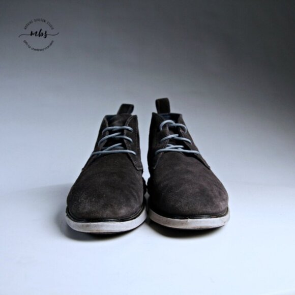 Cole Haan Grand Evolution Gray Suede Lace Up Chukka Boots Gray Men 9.5 - Picture 3 of 13